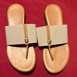 Italian Shoemakers Beige and Brown Sandals